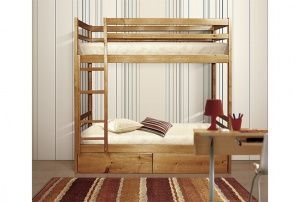 Кровать двухъярусная из массивной древесины Классика в Сургуте - surgut.ok-mebel.com | фото 1