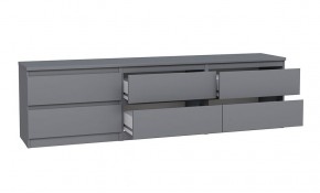 2.03.03.110.4 КАСТОР тумба 6 ящиков RU серая в Сургуте - surgut.ok-mebel.com | фото 3