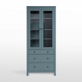 2.08.07.130.6 САГА шкаф с витриной 90 темно-бирюзовый RU в Сургуте - surgut.ok-mebel.com | фото 2