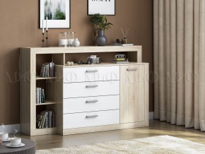 Ангара Комод (Белый глянец/Сонома) в Сургуте - surgut.ok-mebel.com | фото 2