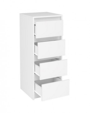 АЙДЕН КМ06-400 Комод 4 ящика (белый) в Сургуте - surgut.ok-mebel.com | фото 2