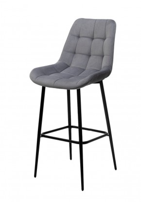 Барный стул ХОФМАН, цвет H-14 Серый, велюр / черный каркас М-City в Сургуте - surgut.ok-mebel.com | фото
