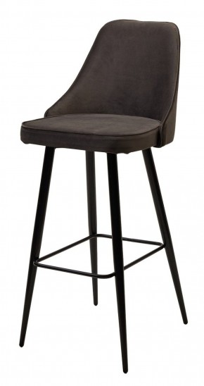 Барный стул NEPAL-BAR ГРАФИТ #14, велюр/ черный каркас (H=78cm) М-City в Сургуте - surgut.ok-mebel.com | фото 1