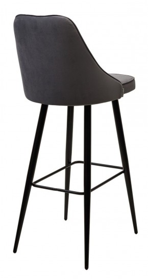 Барный стул NEPAL-BAR СЕРЫЙ #27, велюр/ черный каркас (H=78cm) М-City в Сургуте - surgut.ok-mebel.com | фото 3
