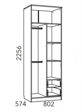 Детская Фанк Шкаф для одежды с ящиками НМ 014.07 М в Сургуте - surgut.ok-mebel.com | фото 3