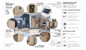 Детская Система Валенсия Шкаф 2-х дверный Дуб сонома в Сургуте - surgut.ok-mebel.com | фото 3