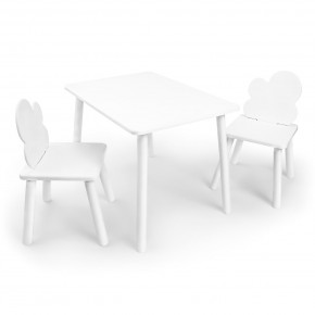 Детский комплект стол и два стула «Облачко» Rolti Baby (белый/белый, массив березы/мдф) в Сургуте - surgut.ok-mebel.com | фото