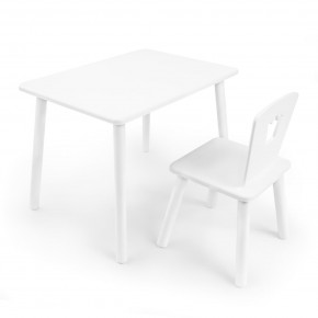 Детский комплект стол и стул «Корона» Rolti Baby (белый/белый, массив березы/мдф) в Сургуте - surgut.ok-mebel.com | фото