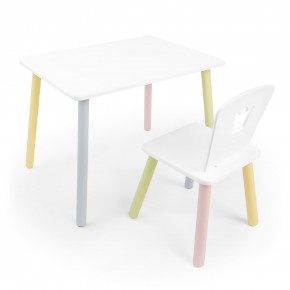 Детский комплект стол и стул «Корона» Rolti Baby (белый/цветной, массив березы/мдф) в Сургуте - surgut.ok-mebel.com | фото