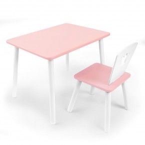 Детский комплект стол и стул «Корона» Rolti Baby (розовый/розовый, массив березы/мдф) в Сургуте - surgut.ok-mebel.com | фото