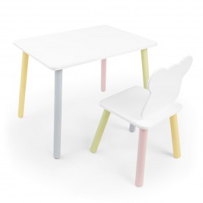 Детский комплект стол и стул «Мишка» Rolti Baby (белый/цветной, массив березы/мдф) в Сургуте - surgut.ok-mebel.com | фото