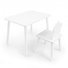 Детский комплект стол и стул «Облачко» Rolti Baby (белый/белый, массив березы/мдф) в Сургуте - surgut.ok-mebel.com | фото