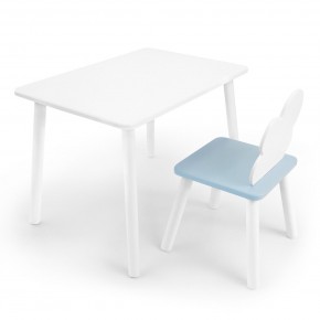 Детский комплект стол и стул «Облачко» Rolti Baby (белый/голубой, массив березы/мдф) в Сургуте - surgut.ok-mebel.com | фото