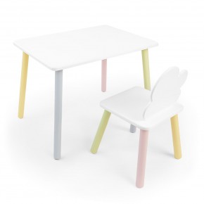 Детский комплект стол и стул «Облачко» Rolti Baby (белый/цветной, массив березы/мдф) в Сургуте - surgut.ok-mebel.com | фото