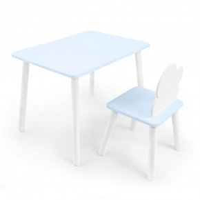 Детский комплект стол и стул «Облачко» Rolti Baby  (голубая столешница/голубое сиденье/белые ножки) в Сургуте - surgut.ok-mebel.com | фото