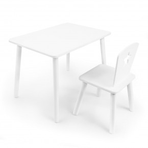 Детский комплект стол и стул «Звезда» Rolti Baby (белый/белый, массив березы/мдф) в Сургуте - surgut.ok-mebel.com | фото