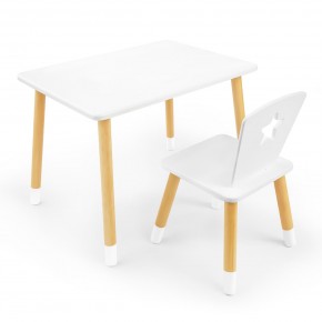Детский комплект стол и стул «Звезда» Rolti Baby (белый/береза, массив березы/мдф) в Сургуте - surgut.ok-mebel.com | фото