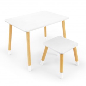 Детский комплект стол и табурет Rolti Baby (белая столешница/белое сиденье/береза ножки) в Сургуте - surgut.ok-mebel.com | фото