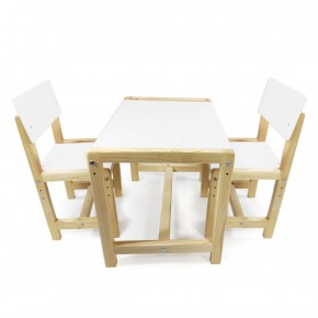 Детский растущий комплект стол и два стула  Я САМ "Лофт" (Белый, Сосна) в Сургуте - surgut.ok-mebel.com | фото 1