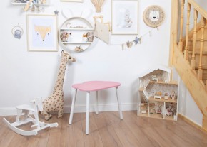 Детский стол Rolti Baby «Облачко»  (розовый/белый, массив березы/мдф) в Сургуте - surgut.ok-mebel.com | фото 1
