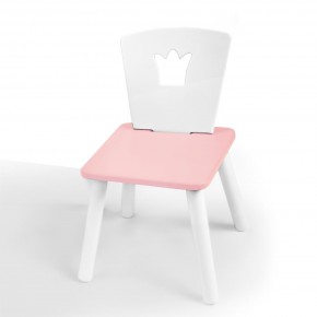 Детский стул Корона (Белый/Розовый/Белый) в Сургуте - surgut.ok-mebel.com | фото 1