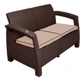 Диван Yalta Premium Sofa 2 Set (Ялта) шоколадный (+подушки под спину) в Сургуте - surgut.ok-mebel.com | фото 2