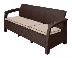 Диван Yalta Premium Sofa 3 Set (Ялта) шоколадный (+подушки под спину) в Сургуте - surgut.ok-mebel.com | фото 1