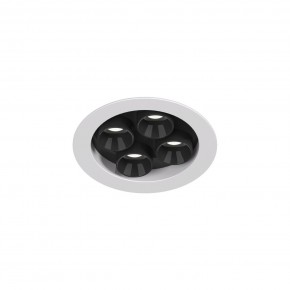 DK2510-WB Встраиваемый светильник SPACE со светодиодом d65 220V 8W 38° 4000К IP20 белый/черный алюминий в Сургуте - surgut.ok-mebel.com | фото 4