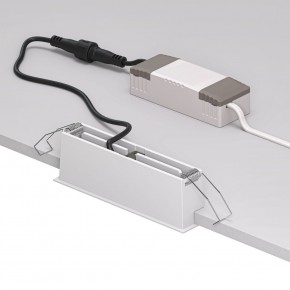 DK2514-WB Встраиваемый светильник SPACE со светодиодом L126mm 220V 10W 38° 4000К IP20 белый/черный алюминий в Сургуте - surgut.ok-mebel.com | фото 3