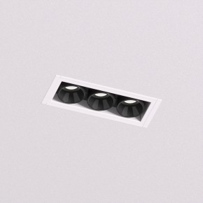 DK2530-WB Встраиваемый светильник SPACE со светодиодом под шпатлевку L69mm 220V 6W 38° 4000К IP20 белый/черный алюминий в Сургуте - surgut.ok-mebel.com | фото