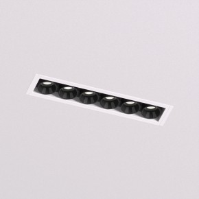 DK2531-WB Встраиваемый светильник SPACE со светодиодом под шпатлевку L126mm 220V 10W 38° 4000К IP20 белый/черный алюминий в Сургуте - surgut.ok-mebel.com | фото
