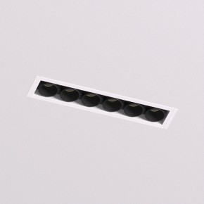 DK2531-WB Встраиваемый светильник SPACE со светодиодом под шпатлевку L126mm 220V 10W 38° 4000К IP20 белый/черный алюминий в Сургуте - surgut.ok-mebel.com | фото 2