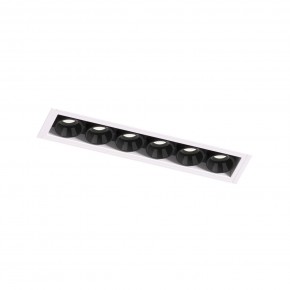 DK2531-WB Встраиваемый светильник SPACE со светодиодом под шпатлевку L126mm 220V 10W 38° 4000К IP20 белый/черный алюминий в Сургуте - surgut.ok-mebel.com | фото 6