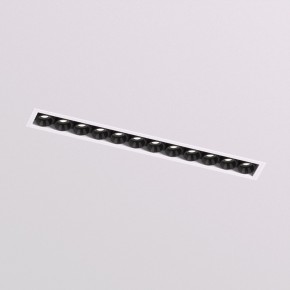 DK2532-WB Встраиваемый светильник SPACE со светодиодом под шпатлевку L240mm 220V 20W 38° 4000К IP20 белый/черный алюминий в Сургуте - surgut.ok-mebel.com | фото