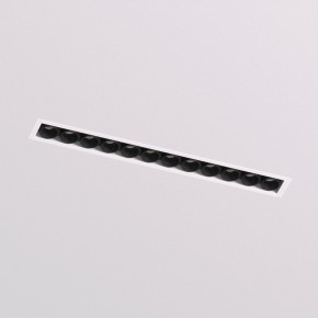 DK2532-WB Встраиваемый светильник SPACE со светодиодом под шпатлевку L240mm 220V 20W 38° 4000К IP20 белый/черный алюминий в Сургуте - surgut.ok-mebel.com | фото 2