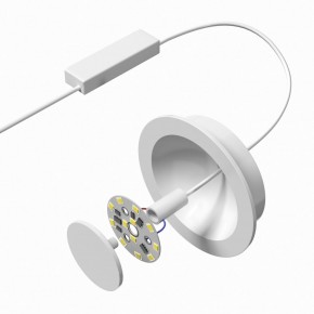 DK2700-WH Встраиваемый светильник, IP 20, 7 Вт, LED 3000, белый, алюминий в Сургуте - surgut.ok-mebel.com | фото 4