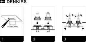 DK3022-BK Встраиваемый светильник, IP 20, 10 Вт, GU5.3, LED, черный, пластик в Сургуте - surgut.ok-mebel.com | фото 6