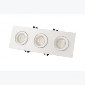 DK3023-WH Встраиваемый светильник, IP 20, 10 Вт, GU5.3, LED, белый, пластик в Сургуте - surgut.ok-mebel.com | фото 3