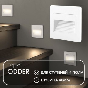 DK3050-WH Светильник встраиваемый в стену, IP 20, LED 3000, 1 Вт, белый, пластик в Сургуте - surgut.ok-mebel.com | фото 5