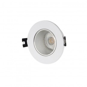DK3061-WH+CH Встраиваемый светильник, IP 20, 10 Вт, GU5.3, LED, белый/хром, пластик в Сургуте - surgut.ok-mebel.com | фото