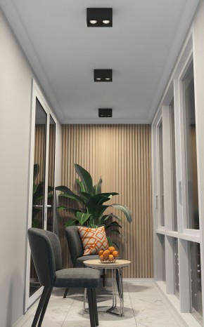 DK3085-BK+CH Светильник накладной IP 20, 10 Вт, GU5.3, LED, черный/хром, пластик в Сургуте - surgut.ok-mebel.com | фото 2