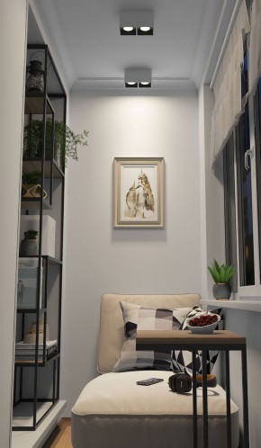 DK3085-WB+WH Светильник накладной IP 20, 10 Вт, GU5.3, LED, бело-черный/белый, пластик в Сургуте - surgut.ok-mebel.com | фото 2