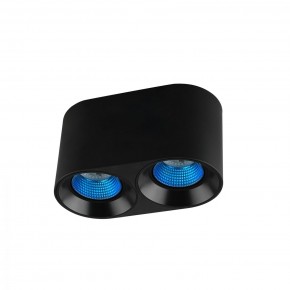 DK3096-BK+CY Светильник накладной IP 20, 10 Вт, GU5.3, LED, черный/голубой, пластик в Сургуте - surgut.ok-mebel.com | фото