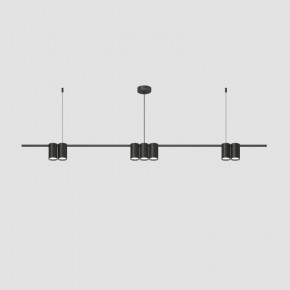 DK4063-BK Подвесной светильник ORBIT, IP20, 7xGU10 LED до 15 Вт, черный матовый, алюминий в Сургуте - surgut.ok-mebel.com | фото