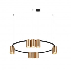 DK4065-BK+SG Подвесной светильник ORBIT , IP20, 10xGU10 LED до 15 Вт, черный + сатинированное золото, алюминий в Сургуте - surgut.ok-mebel.com | фото 3