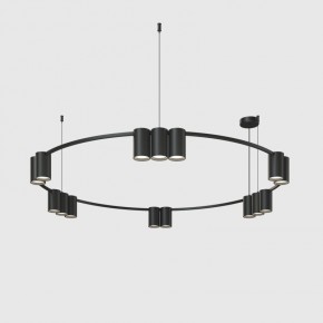 DK4067-BK Подвесной светильник ORBIT, IP20, 15xGU10 LED до 15 Вт, черный матовый, алюминий в Сургуте - surgut.ok-mebel.com | фото