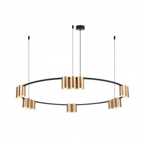 DK4067-BK+SG Подвесной светильник ORBIT, IP20, 15xGU10 LED, до 15 Вт, черный + сатинированное золото, алюминий в Сургуте - surgut.ok-mebel.com | фото 3