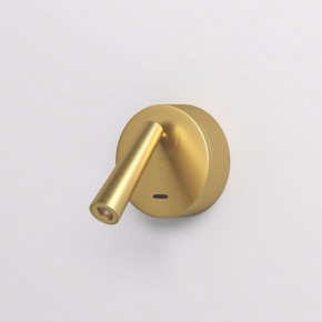 DK5072-SB Бра SHINE WALL со светодиодом, D104*H68, IP20, 3000К, 3W, RA?90, сатинированная латунь, алюминий в Сургуте - surgut.ok-mebel.com | фото 2