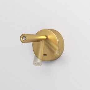 DK5072-SB Бра SHINE WALL со светодиодом, D104*H68, IP20, 3000К, 3W, RA?90, сатинированная латунь, алюминий в Сургуте - surgut.ok-mebel.com | фото 3