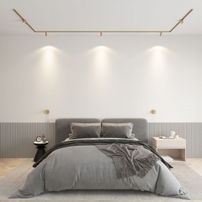 DK5072-SB Бра SHINE WALL со светодиодом, D104*H68, IP20, 3000К, 3W, RA?90, сатинированная латунь, алюминий в Сургуте - surgut.ok-mebel.com | фото 4